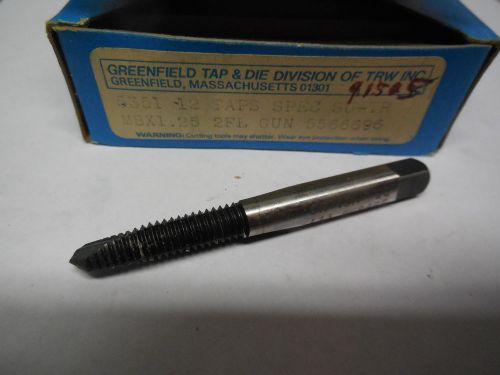 Greenfield m8 x 1.25 metric gun 2 flutes tap spiral point edp 91505 for sale