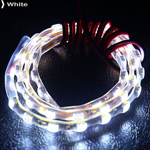 Dc 12v 45cm 45 smd 1210 led flexible waterproof car strip light lights white for sale