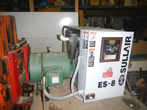 Sullair es8 15hp rotary screw air compressor for sale