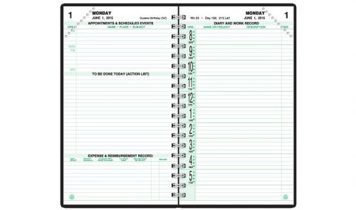 Day-Timer2 Pg Per Da Original Planner Refill Compact Size, 2015, Item #960101501