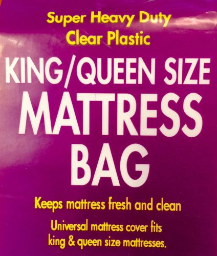 Heavy Duty Clear Plastic Cover - Protect King Queen Mattress Moving Storage