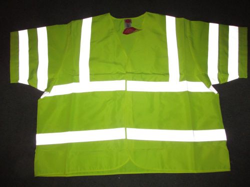 5 pcs red kap class 3 level 2 reflective safety vest, size 5 xl, new in package for sale