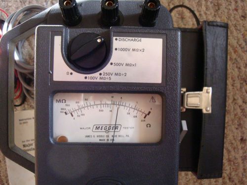 James G. Biddle Major Megger insulation tester Hand crank. Inc everything .