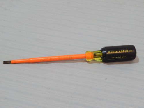 Klein tools 6&#034; insulated screwdriver 601-6-ins cabinet tip 1000v for sale