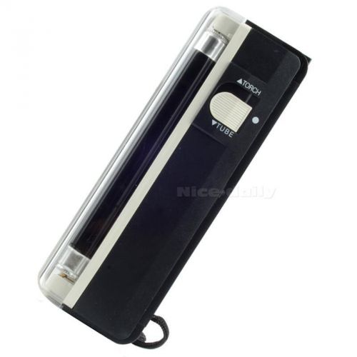 New Black 2in1 Handheld Torch Portable UV Light BU Money Detector Lamp Pen NYCG