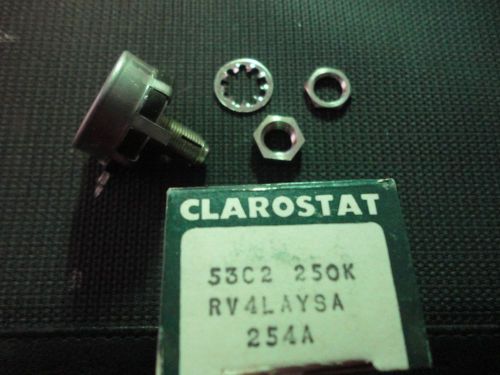 2PCS CLAROSTAT RV4LAYSA254A 250K-2WATT LINEAR POTENTIONMETER