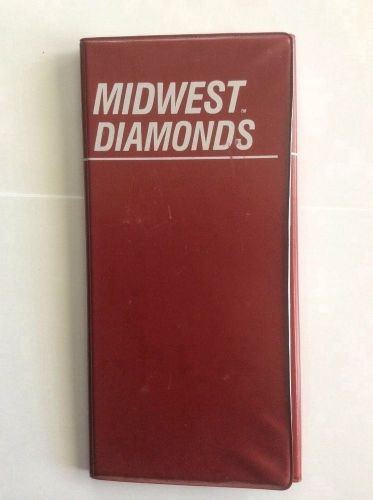 MIDWEST DENTAL DIAMOND BUR WALLET. CONTAINS ASSORTED DIAMONDS