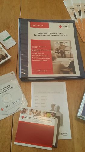 American red cross class room training kit/materials for 1st aid cpr aed workplc for sale