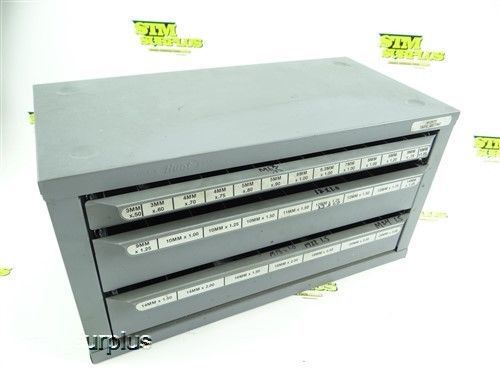 LOADED! HUOT METRIC TAP INDEX MODEL 13575 BENCH TOP STEEL CASE