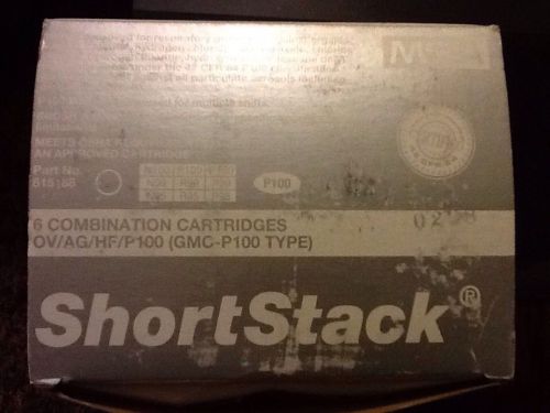 6 Pack MSA P100 Respirator Mask Combination Cartridges &#034;Shortstack&#034;