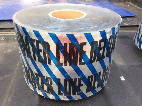 Underground DETECTABLE Tape 6&#034;x1000&#039;  WATER LINE BELOW