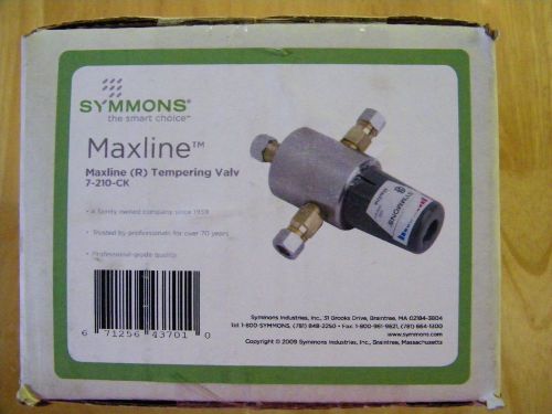 Symmons maxline 7-210-ck tempering valve, 3/8&#034; comp, nib, free u.s. s&amp;h for sale