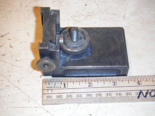 VINTAGE MACHINIST RULE STAND RIGHT ANGLE BASE W/ ADJUSTABLE HEIGHT