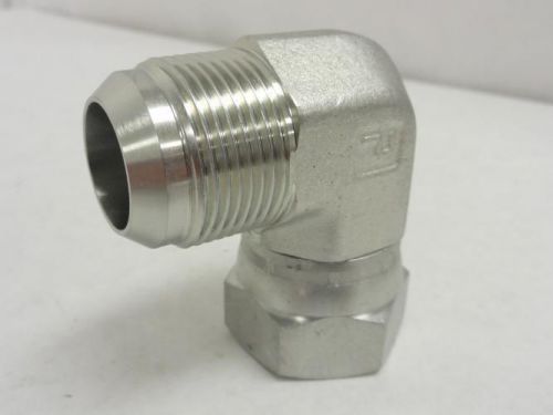 142190 new-no box, parker 16 c6x swivel elbow 90deg 1&#034; jic to 1&#034; jic for sale