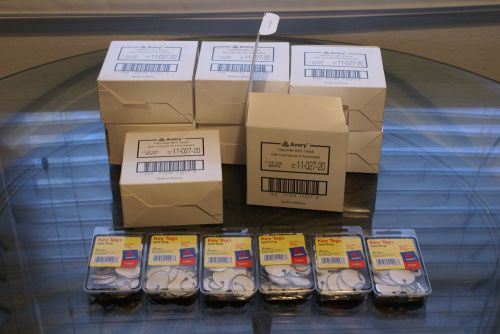 Lot of 8 Boxes of Avery Key Tags w/ Metal Rim, 1-1/4&#034; Diameter (1200 tags)