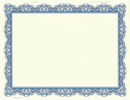 20 Blue StockSmith Award Certificates Borders