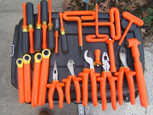 High Voltage Lineman Tools 23-Piece Set with Torque Wrench (1000 Volt)