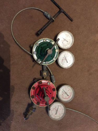 Smith Oxygen Acetylene Regulators Gauges  Torches 2 Sets Of Hoses NO RESERVE