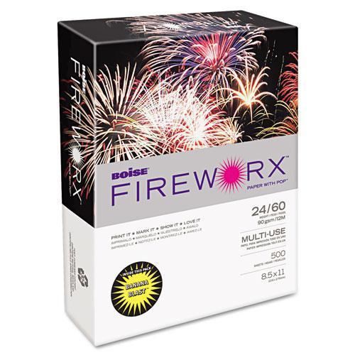 NEW BOISE CASCADE MP-2241-BA FIREWORX Colored Paper, 24lb, 8-1/2 x 11, Banana