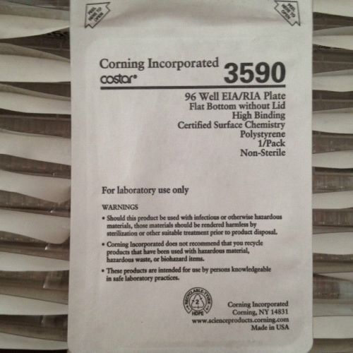 COSTAR Corning 3590  96 Well High Bind EIA/RIA Clear Microplate, Case of 50