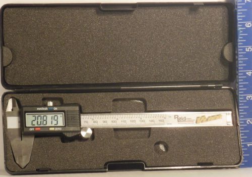 AUTO POWER-OFF DIGITAL CALIPER 0-150mm/0-6&#034; REID SUPPLY COMPANY VLIER PVC CASE