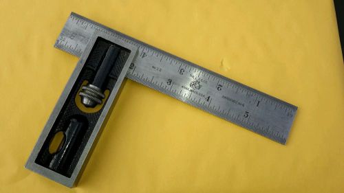 Square w/ Starrett 6&#034; Rule No. 13 Hardend No. 4