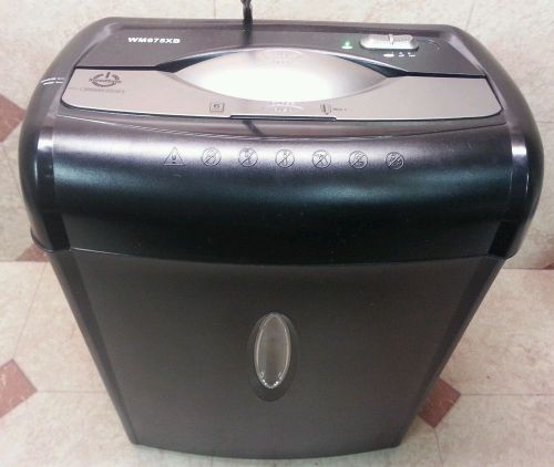 6 Sheet Crosscut Paper Shredder, Aurora WM675XB FREE SHIPPING! D