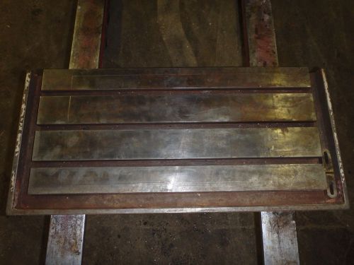 30&#034; x 14&#034; steel welding t-slotted table cast iron layout plate t-slot weld jig for sale