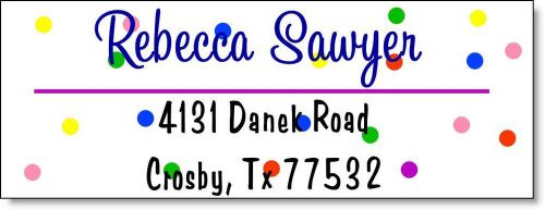 POLKA DOT FAMILY NAME #13  Laser Return Address Labels