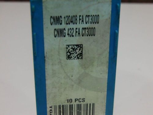 INGERSOLL Carbide Turning Insert, CNMG432FA CT3000 9pc