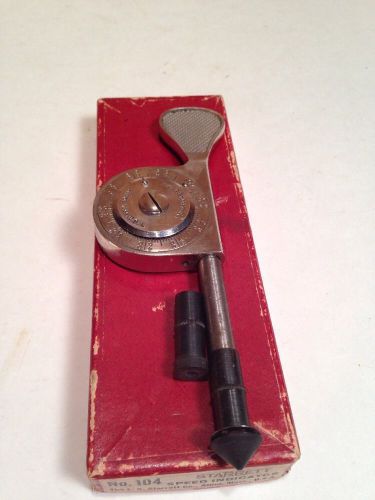 L S Starrett 104 Speed Indicator With Box Vintage Machinist Tool