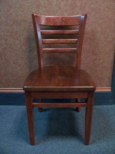 Wooden Ladderback Chair - Mahogany Finish