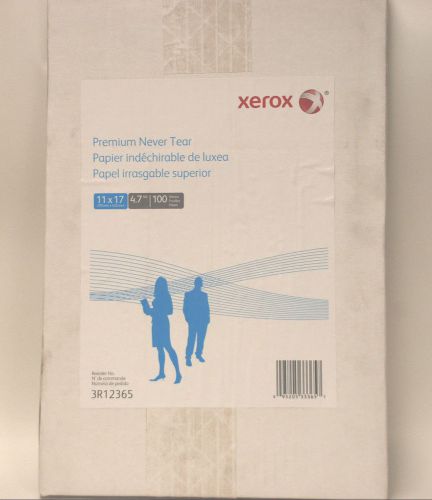 Xerox 11&#034; x 17&#034; Premium Never Tear Paper (3R12365) Box of 100 Sheets