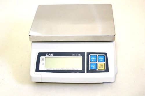 CAS SW-10 FOOD PORTION CONTROL DIGITAL KITCHEN MEDICAL SCALE LB KG GRAM OZ