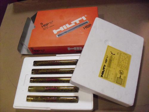 Five Hilti Anchor Adhesive Capsules # HBP3/4&#034; Catalog # 5460316