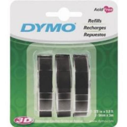 Dymo embossing tape black 3pk 1741670 for sale