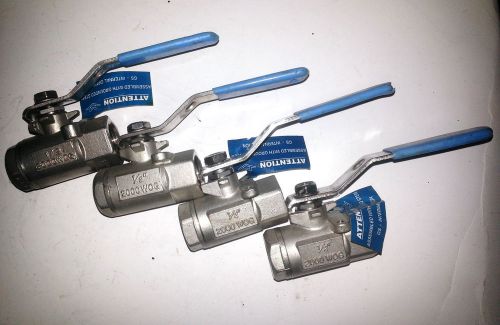 Lot of 4 new milwaukee ball valve 1/2 in cf8m stainless steel 10 series for sale