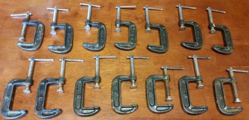 Lot of 14 &#034;grip&#034; brand 2&#034; c clamps for sale