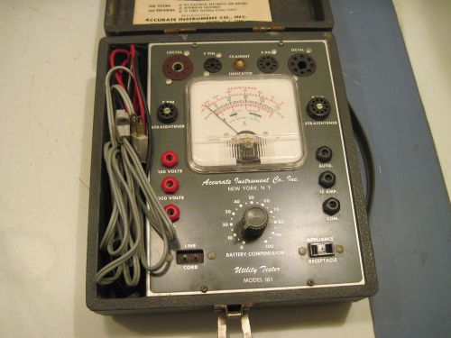 Vintage Accurate Instrument Tube Tester &amp; Utility Tester Model 161