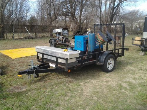 MILLER BOBCAT 225 10.000 WATT GAS WELDER GENERATOR &amp; TRAILER COMBO