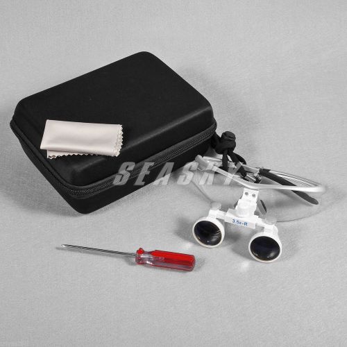 2015 dental binocular loupes 3.5x420mm magnifying surgical glasses silver for sale