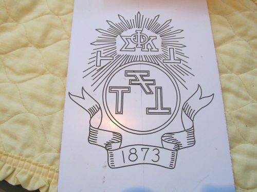 Engraving template college fraternity phi sigma kappa crest - for awards/plaques for sale