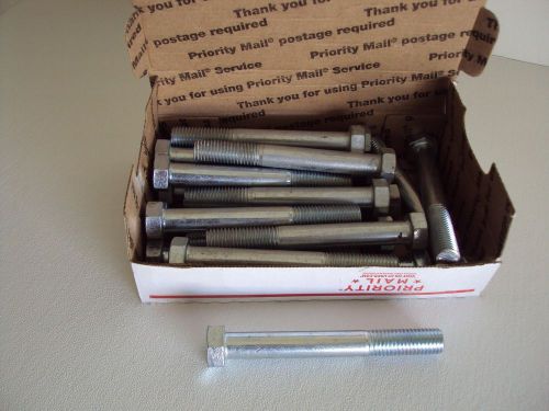 5/8-11x5-1/2 Hex head Bolts Grade 5 Steel Zinc Plated Qty: 20