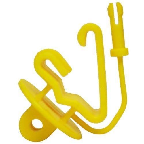 Zareba ITPLY-Z Pin-lock T-Post Insulator, Yellow, 25 per Bag New