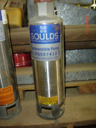 GOULDS REBUILT PUMP END 10GS07412 3W 3/4HP 4&#034; 230V 1PH 10GPM