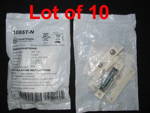 LOT OF TEN,        1085T-N GE Interlogix Security Surface Mount Contact 1085TN