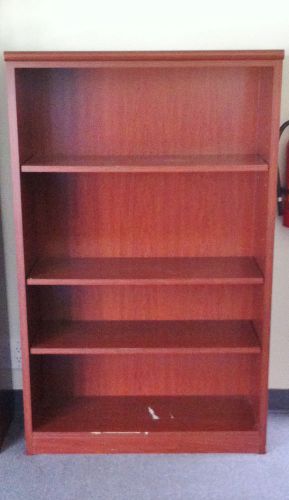 Veneer Bookcase - 33&#034; x 14&#034; x 55&#034;,  4 Shelf - Cherry, &#034;King&#039;s&#034; Crown Molding