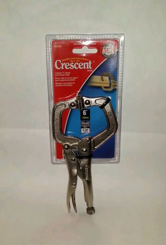 Crescent 6&#034; Locking C Clamp with Swivel Pads C6CCSV &#034;NEW&#034;