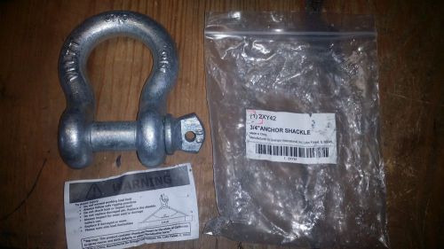 Industrial grade 2xy42 anchor shackle, 14, 000 lb cap, 3/4 size for sale