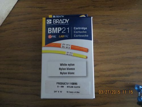 Lot of 10 !! brady bmp21 label cartridge 3/4&#034; m21-750-499 white nylon cloth for sale